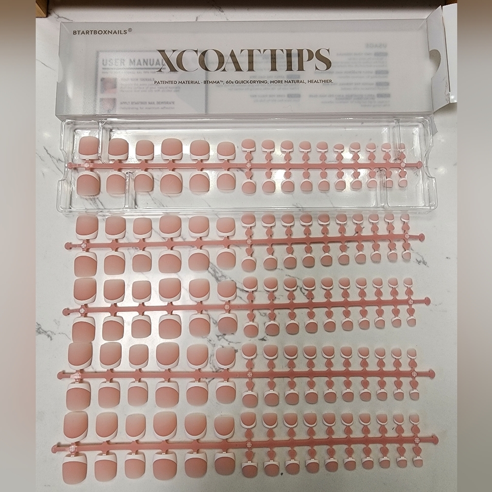 BTArtBox Xcoat Tips Toes White French Tips New